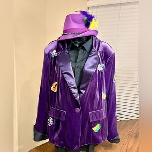 Unisex Mardi Gras Velveteen Blazer / Jacket